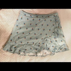 Floral wrapped mini skirt